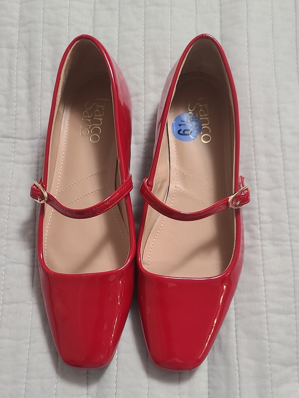Franco Sarto Tinsley Women's Modern Popular Stylish Gothic Red Mary Jane Sz 6.5